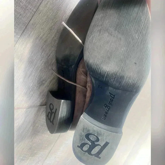 PAUL GREEN Bernadette Moto Boot COMBAT LACE UP MINERAL NUBUCK Size 8 $450 - Picture 3 of 5